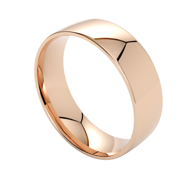 tradycyjna szeroka obrączka ślubna złoto różowe 585